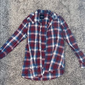 American Eagle Blue/Red Plaid Shirt - Size M